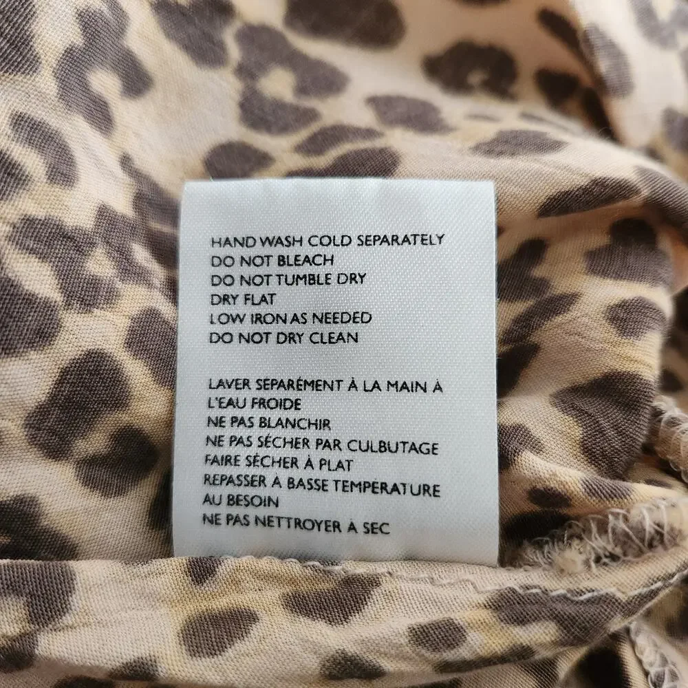 Faithfull The Brand Women's Marie Louise Leopard Print Midi Dress Size 4 - Picture 5 of 11